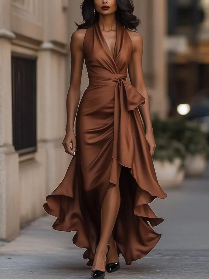 Calliope | Dames Halter Neck Maxi Jurk