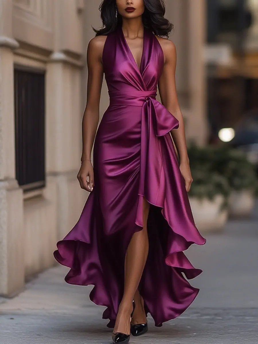 Calliope | Dames Halter Neck Maxi Jurk