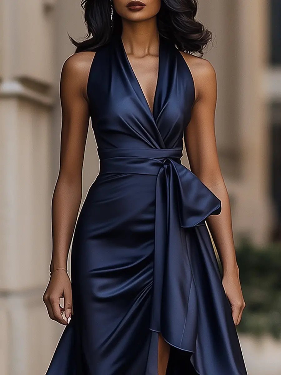 Calliope | Dames Halter Neck Maxi Jurk