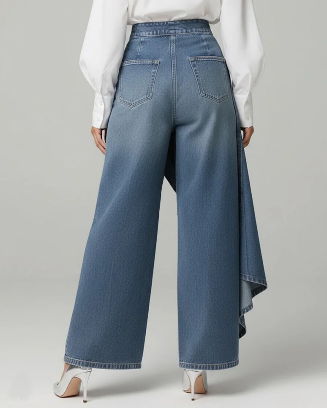 Celeste | Dames Hoge Taille Wijde Pantalon met Wrap