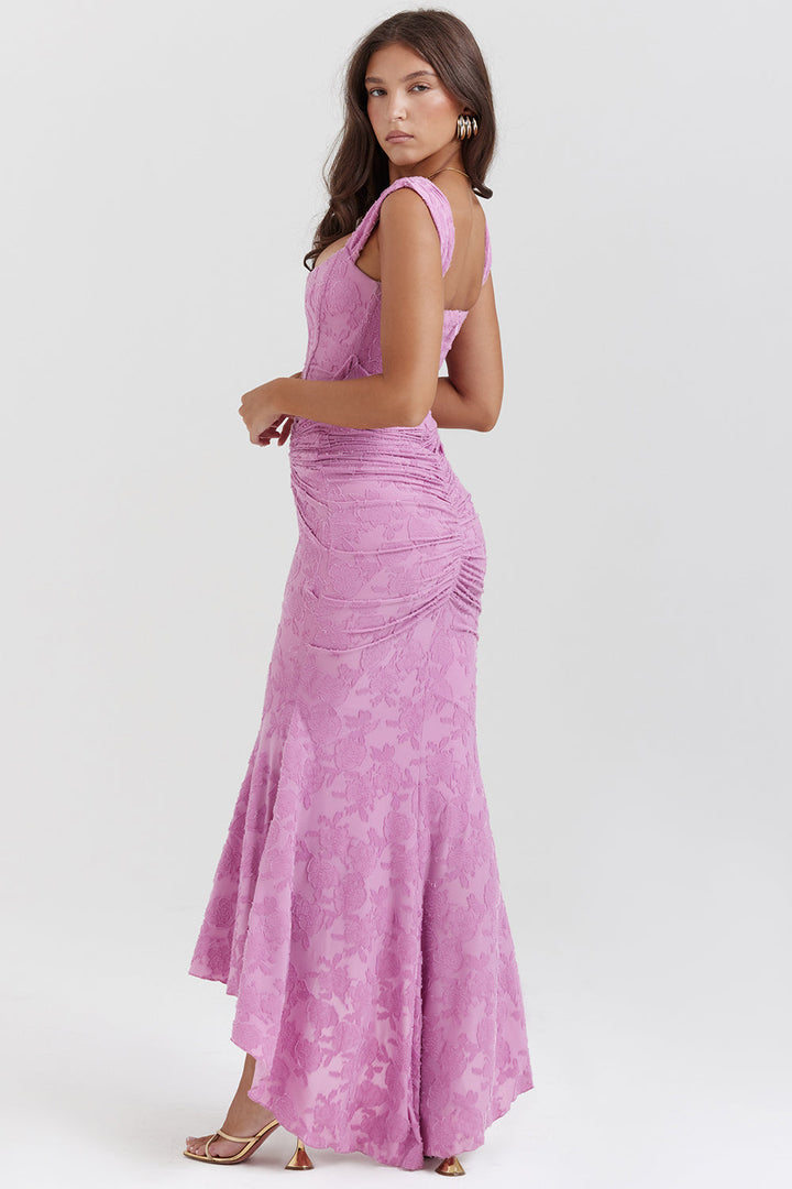 Charlotte | Dames Bruiloft Gast Kanten Rimpel Bodycon Jurk Avond