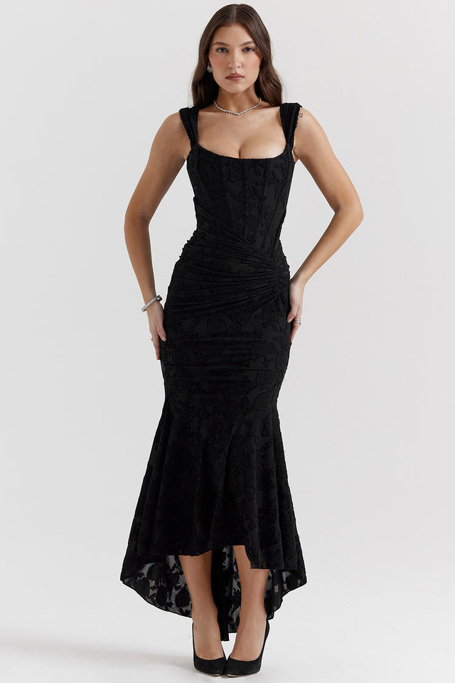 Charlotte | Dames Bruiloft Gast Kanten Rimpel Bodycon Jurk Avond