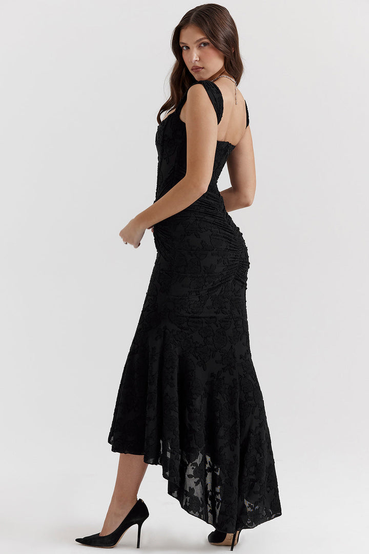 Charlotte | Dames Bruiloft Gast Kanten Rimpel Bodycon Jurk Avond