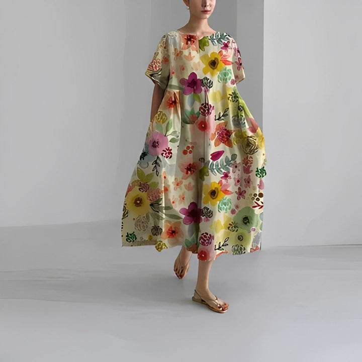 Claire | Bohemian Bloemenprint Jurk