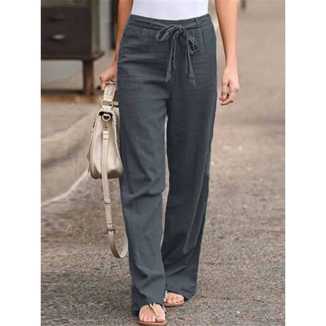 Clementina | Dames Drawstring Wijde Pantalon