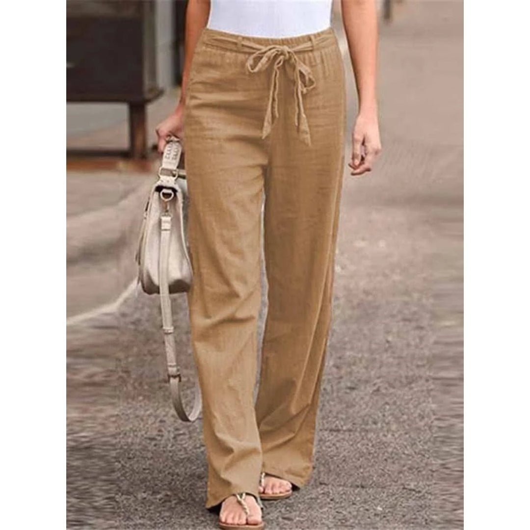 Clementina | Dames Drawstring Wijde Pantalon