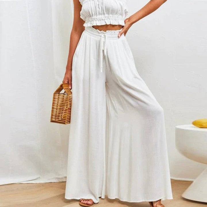 Clementine | Dames Hoge Taille Wijde Pantalon
