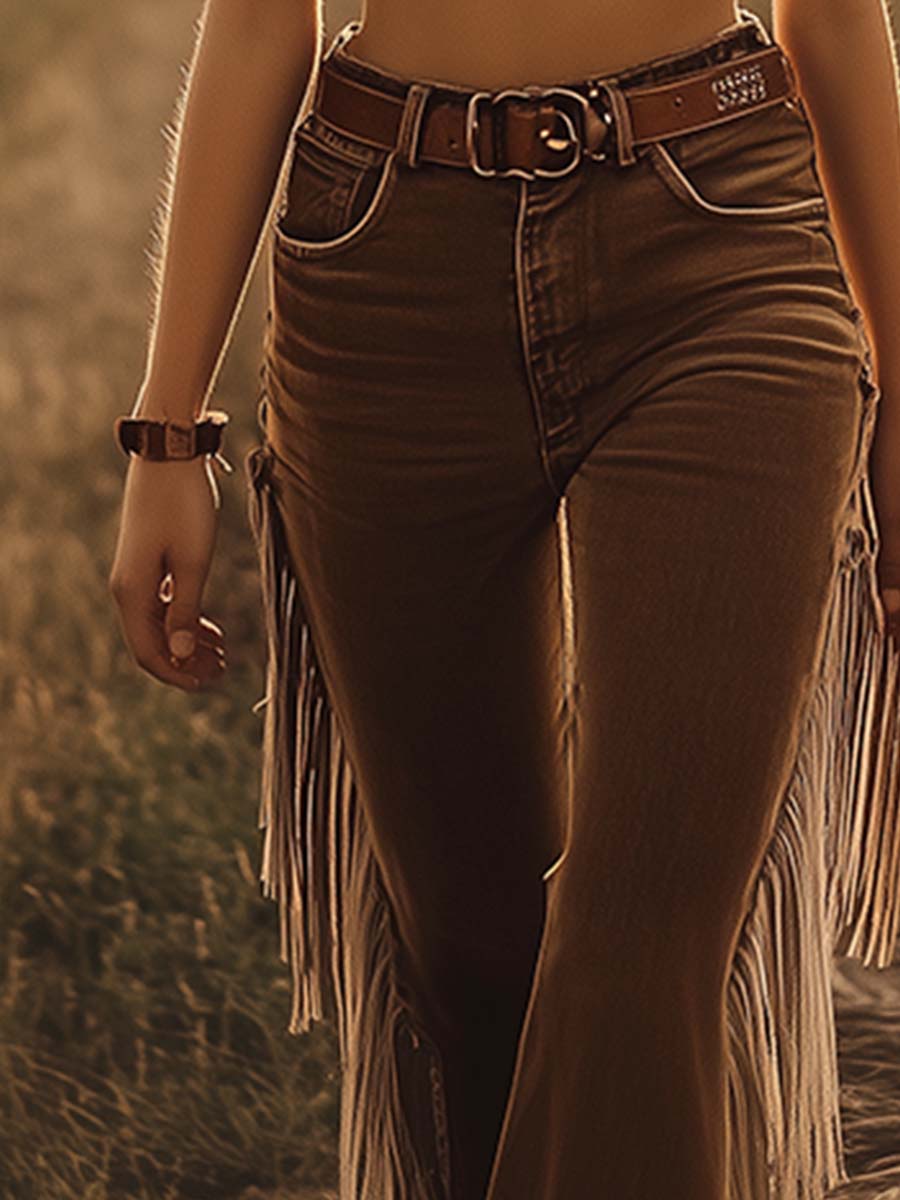 Cordelia

Wacht, | Vrouwen Fringe Flare Western Jeans