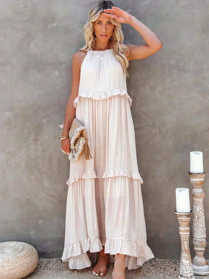 Courtney™ | Elegante Mouwloze Jurk met Ruffles