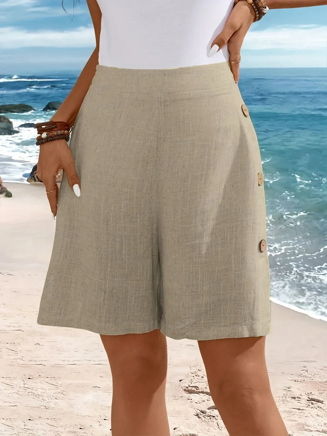 Whitney™ | Comfortabele Shorts Met Knopen