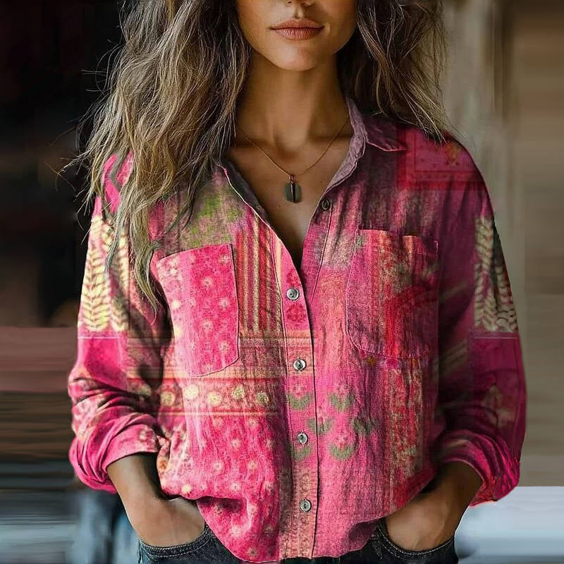 Rebecca™ | Bohemian Patroon Vintage Blouse
