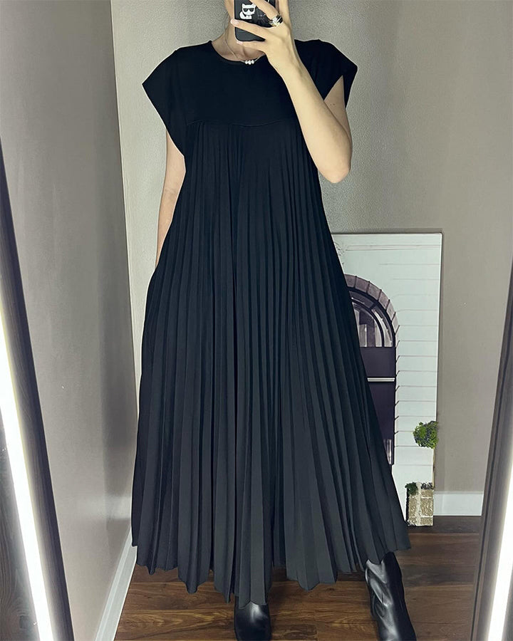 Fern | Vrouwen Flowing Plissé Maxi Jurk Cocktail