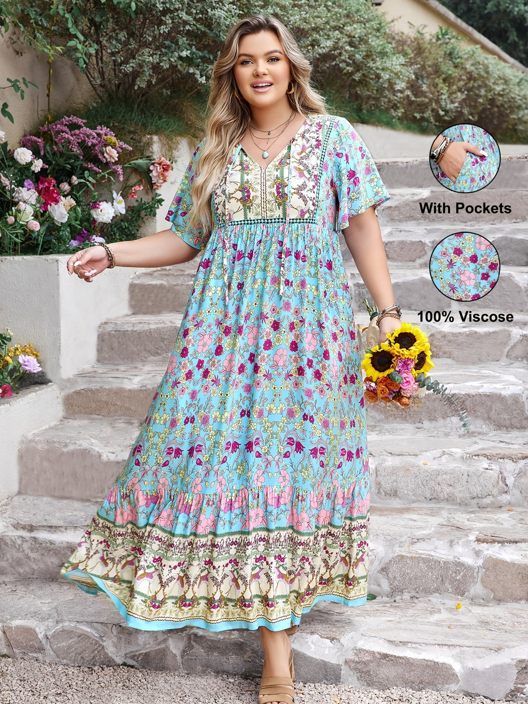 Isla™ - Boho Viscose Pocket Dress
