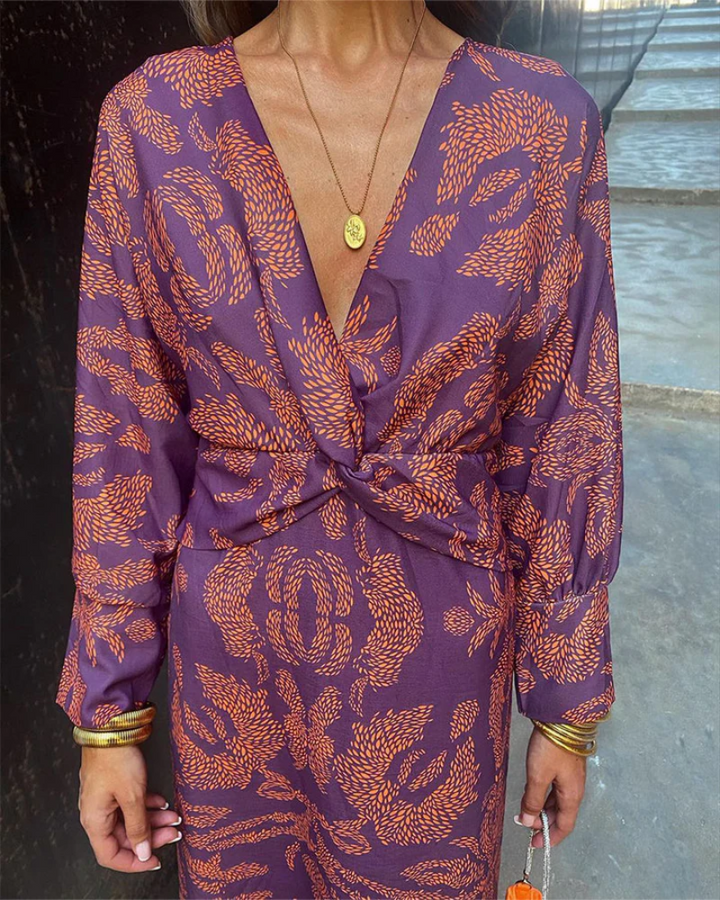Julie™ | Dames Lange Mouwen Maxi Jurk