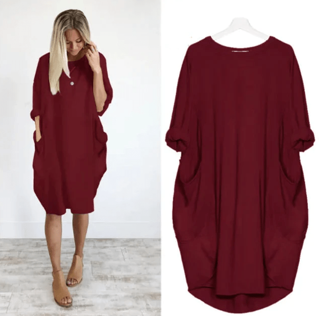 Gina™ | Elegante Pocket Jurk