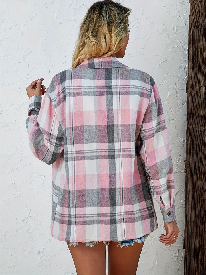 Harper | Dames Oversized Geruite Flanellen Overhemd