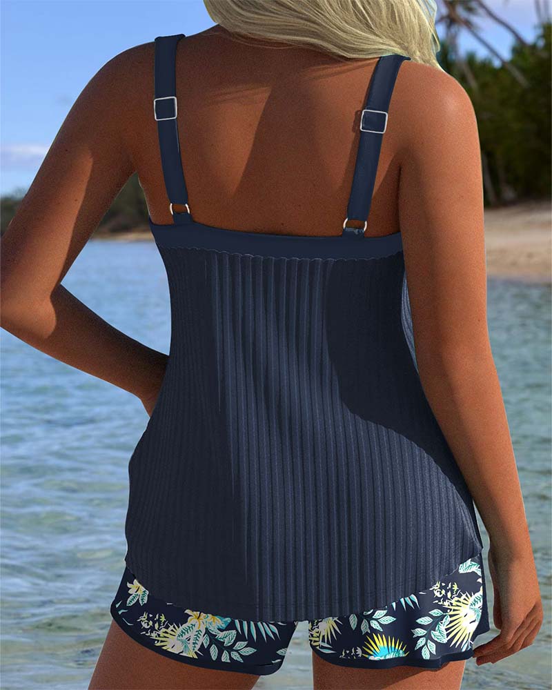 Cassandra | Dames Tummy Control Gestreepte Tankini