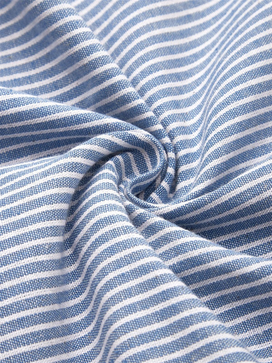 Kay™ | Gestreepte Midi-jurk met Knopen