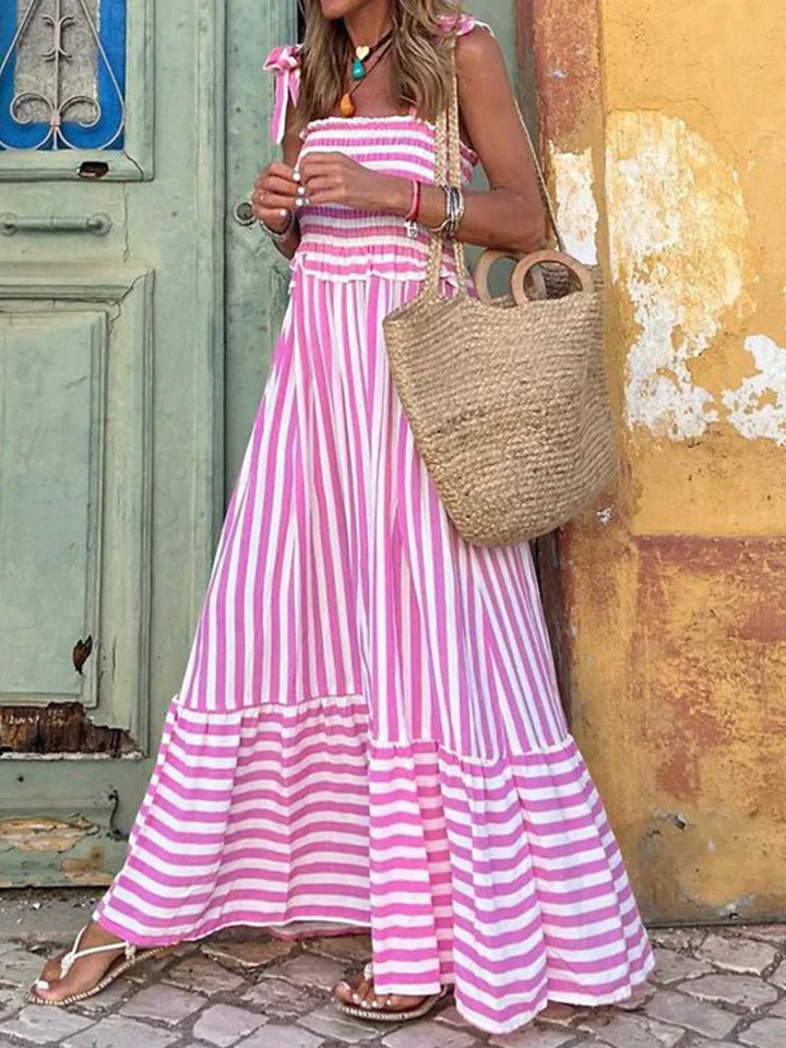 Emilia™ | Elegante Gestreepte Zomerjurk