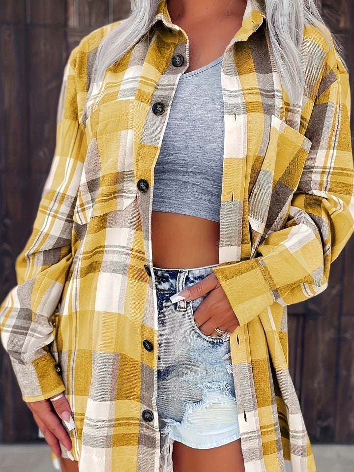 Harper | Dames Oversized Geruite Flanellen Overhemd