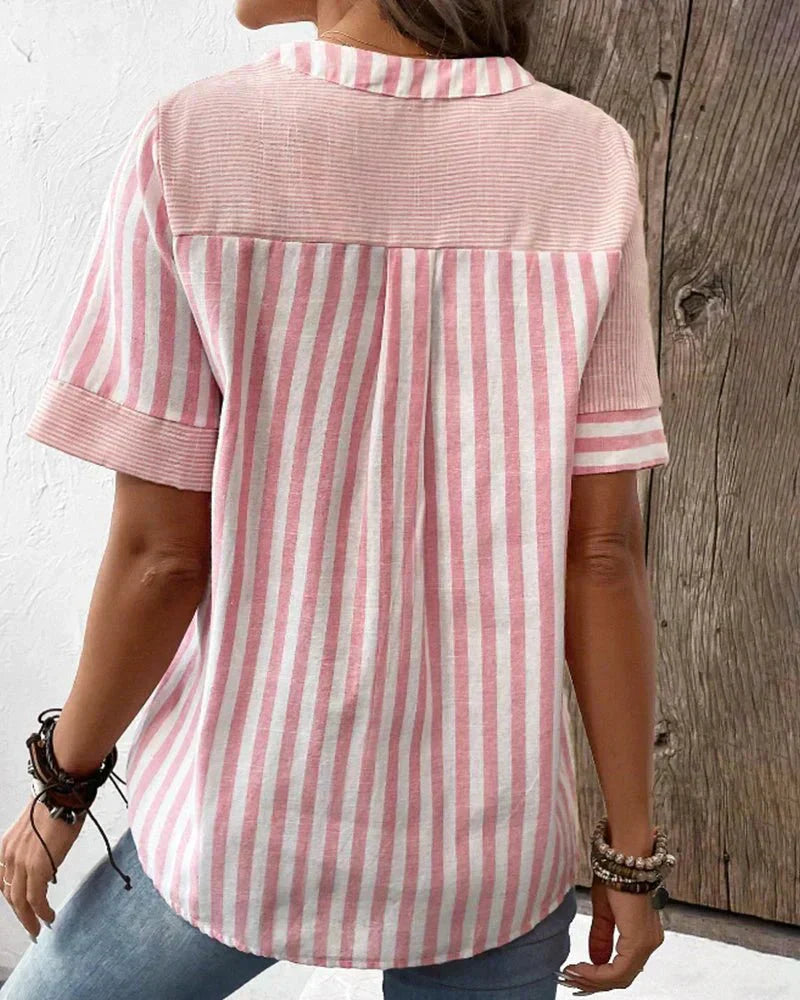 Monroe™ | Zachte Gestreepte Blouse