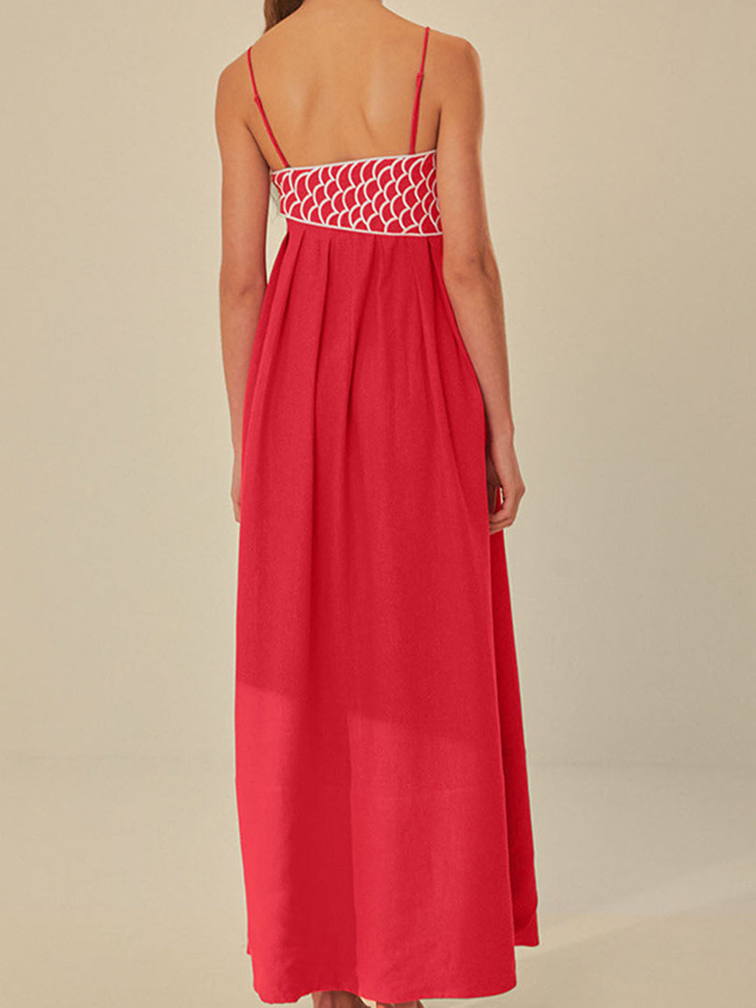 Marisol | Vrouwen Geweven Spaghetti Band Maxi Shift Jurk