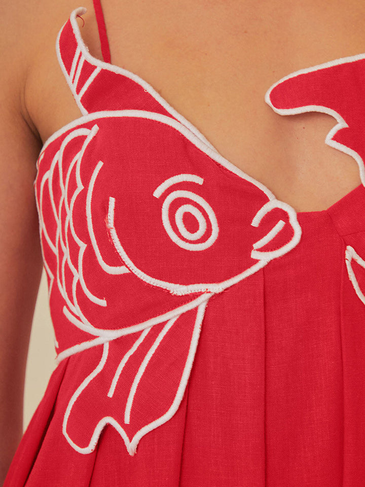 Marisol | Vrouwen Geweven Spaghetti Band Maxi Shift Jurk