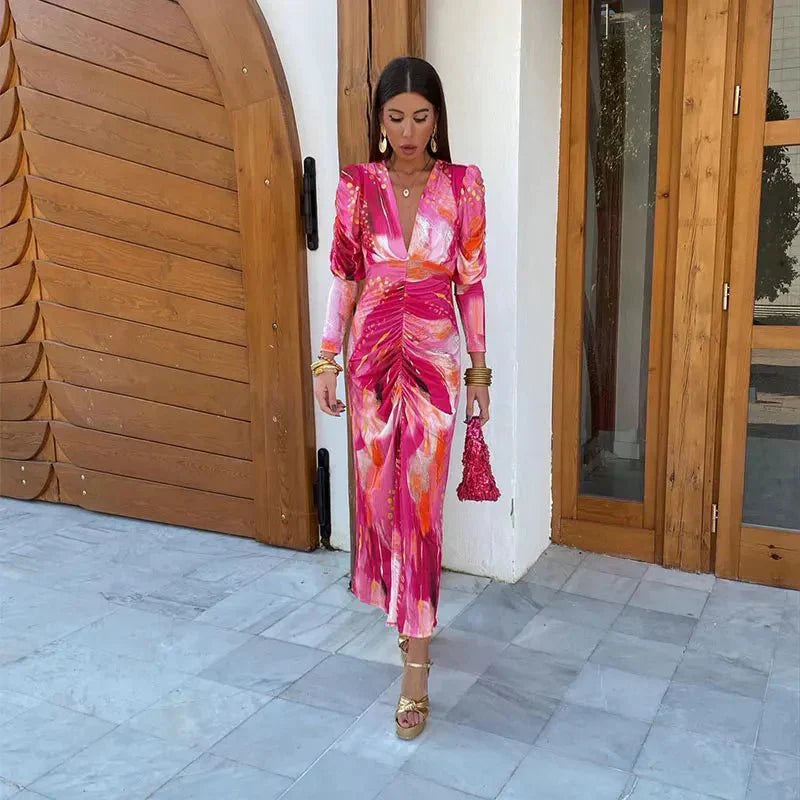 Anastasia | Dames Bruiloft Gast Wrap Maxi Jurk Avond