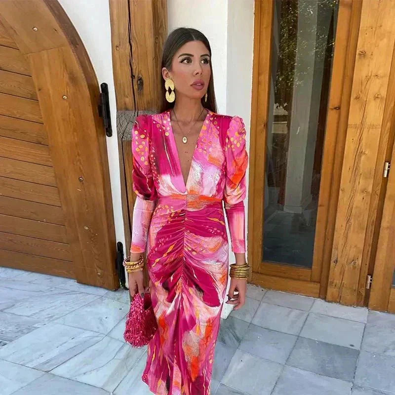 Anastasia | Dames Bruiloft Gast Wrap Maxi Jurk Avond