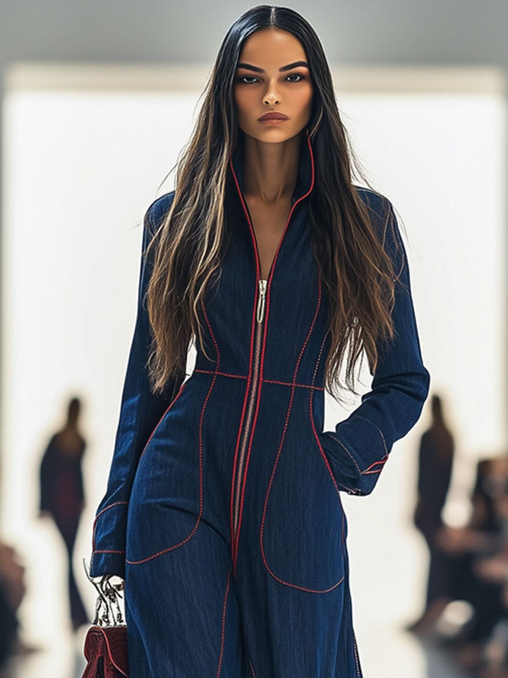Felicity | Dames Wijd Been Lange Mouwen Jumpsuit
