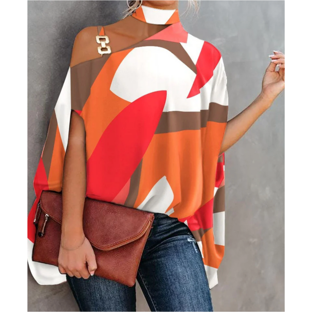Francesca | Dames Off Shoulder Gestreepte Tuniek