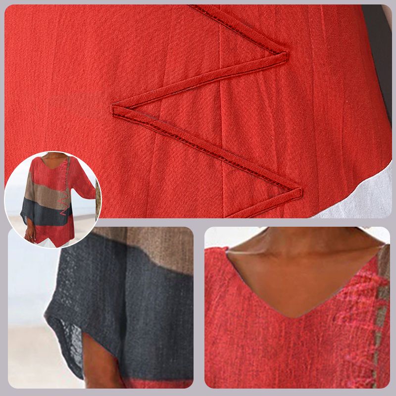 Crystal™ | Artistiek Lange Shirt met V-Hals