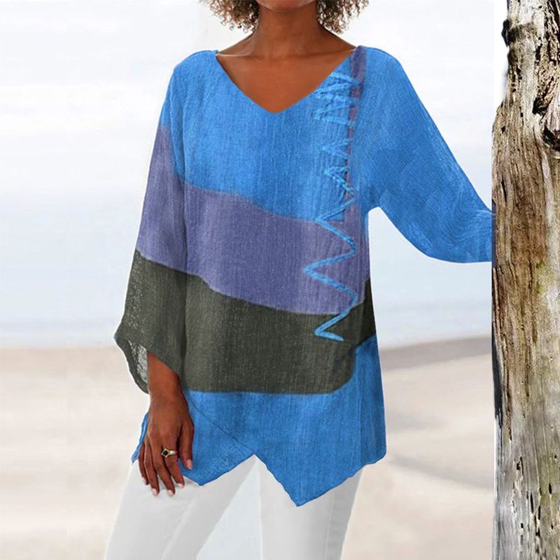 Crystal™ | Artistiek Lange Shirt met V-Hals