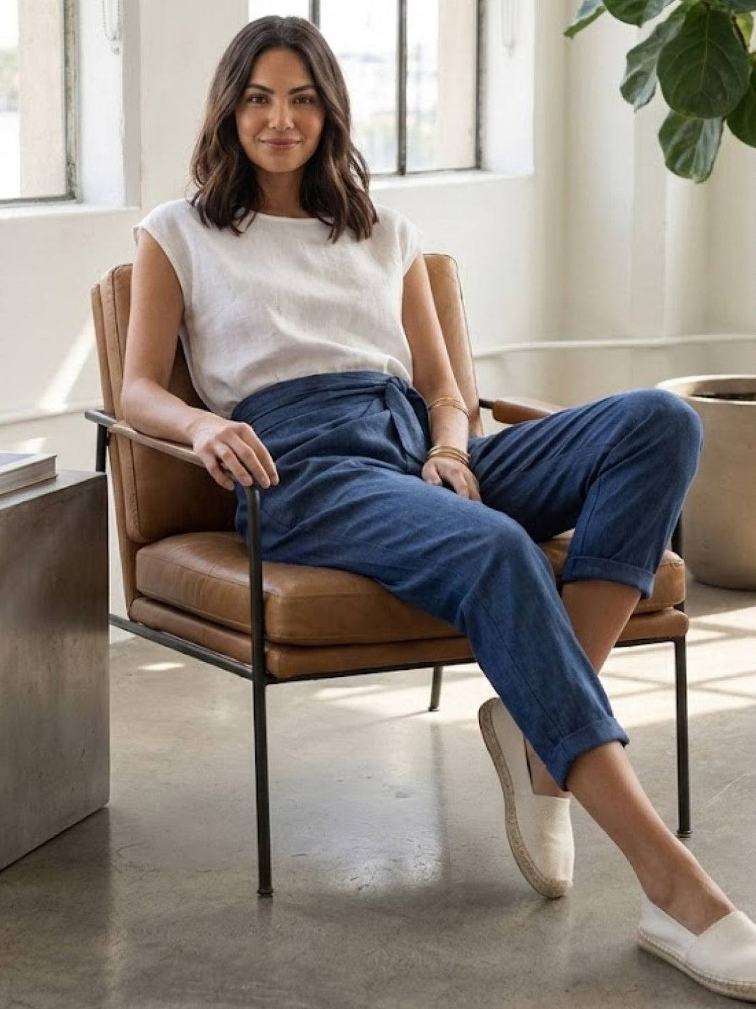 Atlas | Dames Hoge Taille Wrap Front Cropped Tapered Broek