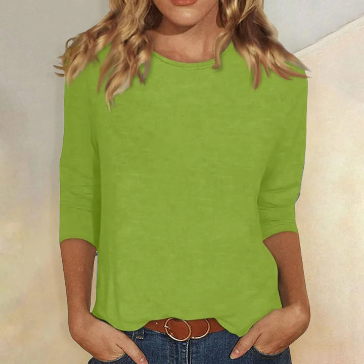Stella | Dames Crew Neck 3/4 Mouw Casual Everyday Top