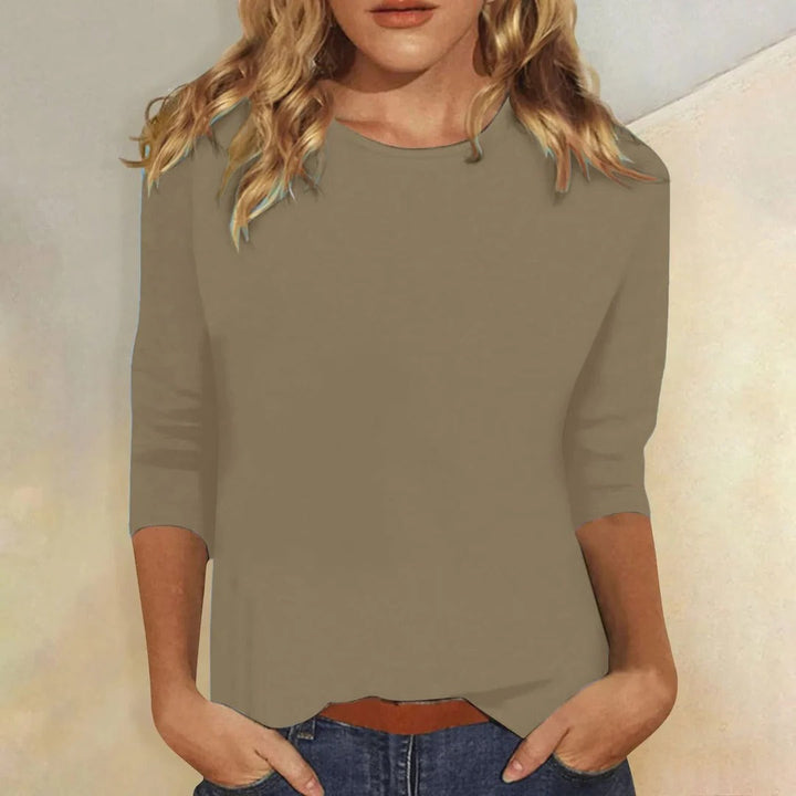 Stella | Dames Crew Neck 3/4 Mouw Casual Everyday Top