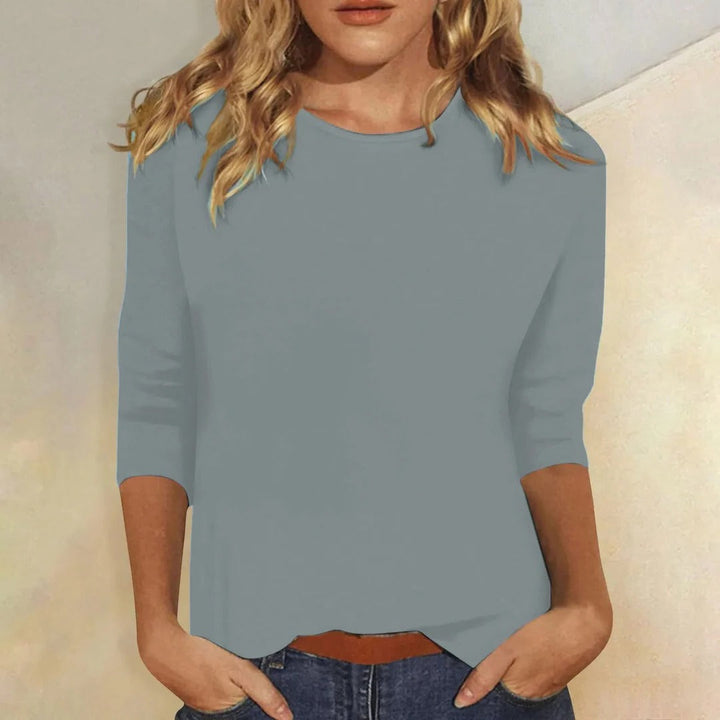 Stella | Dames Crew Neck 3/4 Mouw Casual Everyday Top