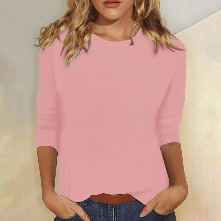 Stella | Dames Crew Neck 3/4 Mouw Casual Everyday Top
