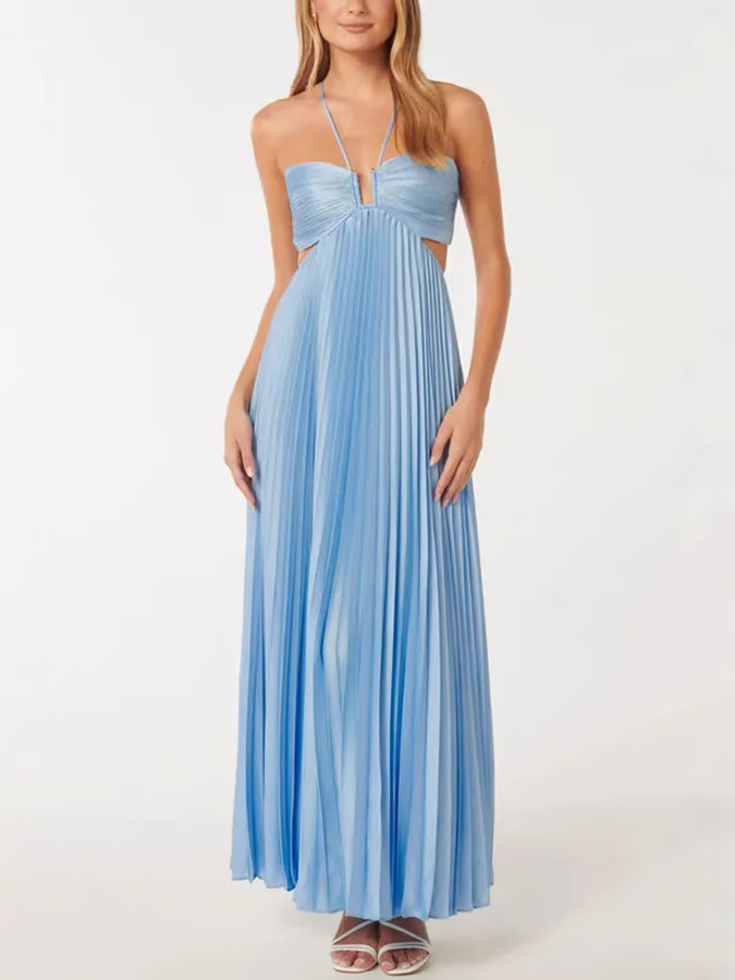 Orchidee | Halter Maxi Jurk voor Vrouwen voor Bruiloftsgasten