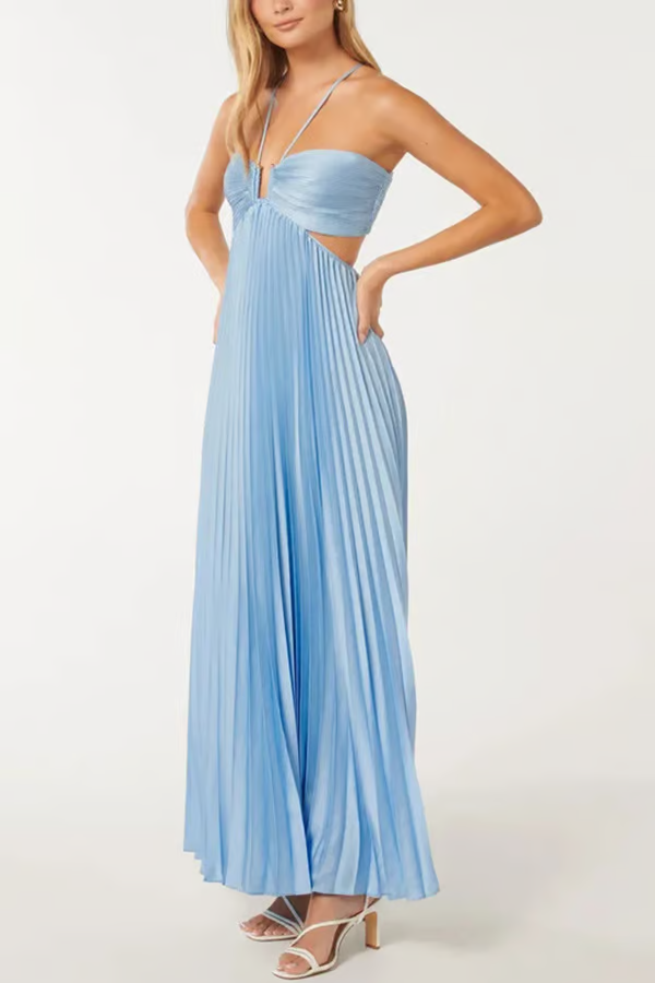 Orchidee | Halter Maxi Jurk voor Vrouwen voor Bruiloftsgasten