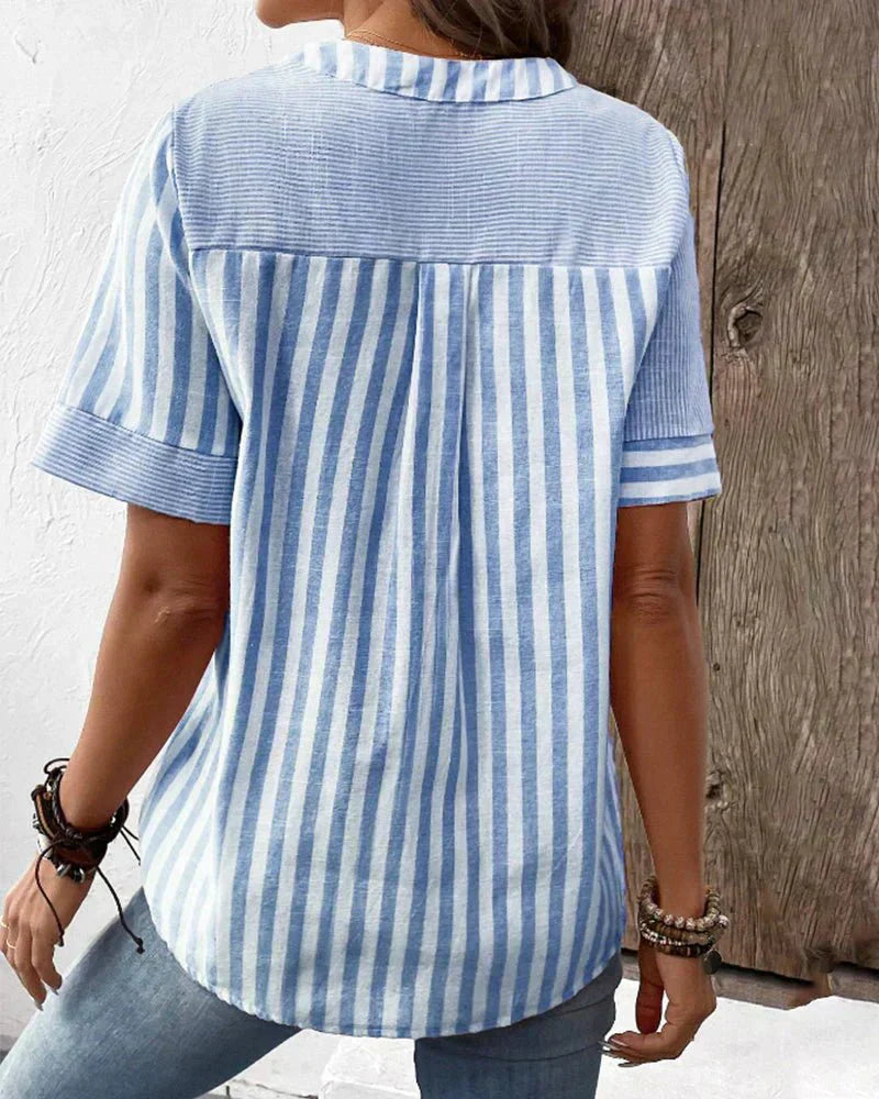 Monroe™ | Zachte Gestreepte Blouse