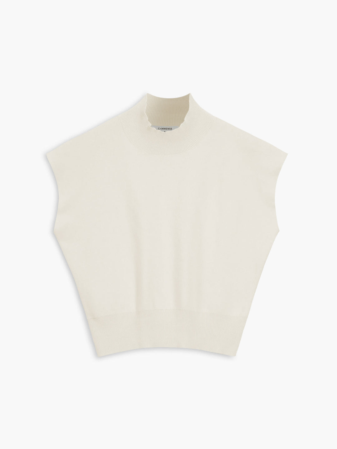 Noira | Dames Mock Neck Mouwloze Top Met Gevoerde Schouders