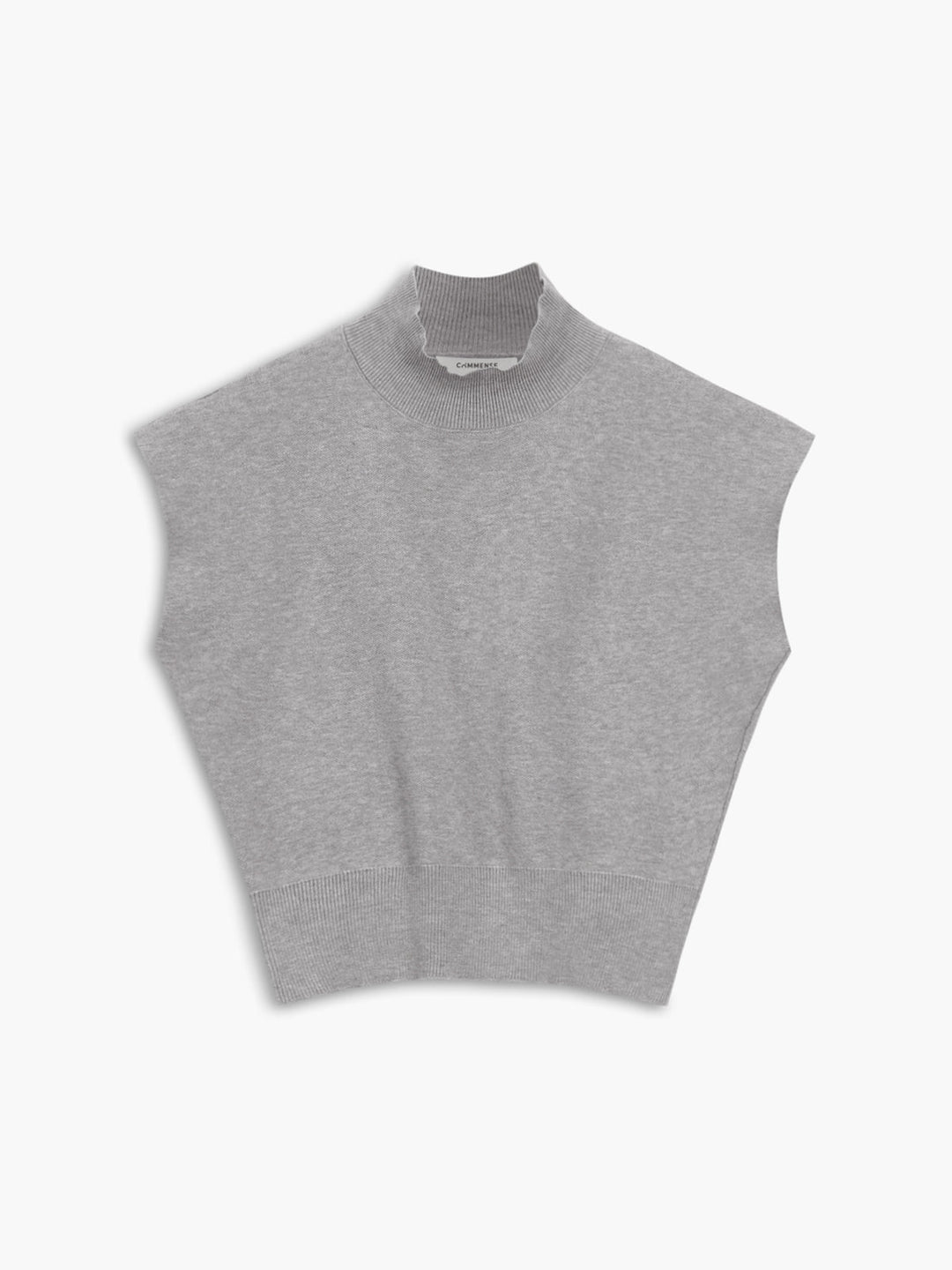 Noira | Dames Mock Neck Mouwloze Top Met Gevoerde Schouders