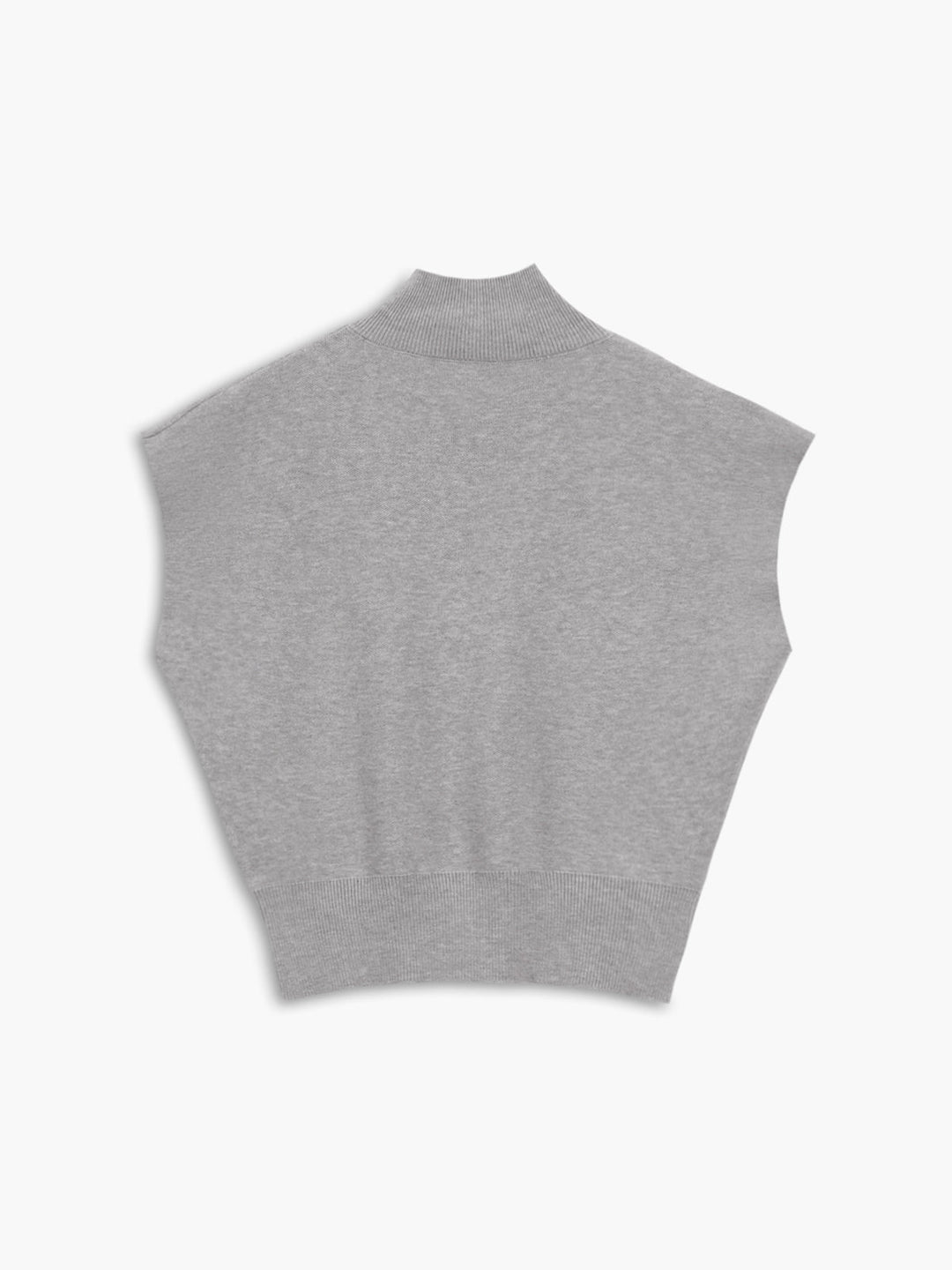 Noira | Dames Mock Neck Mouwloze Top Met Gevoerde Schouders