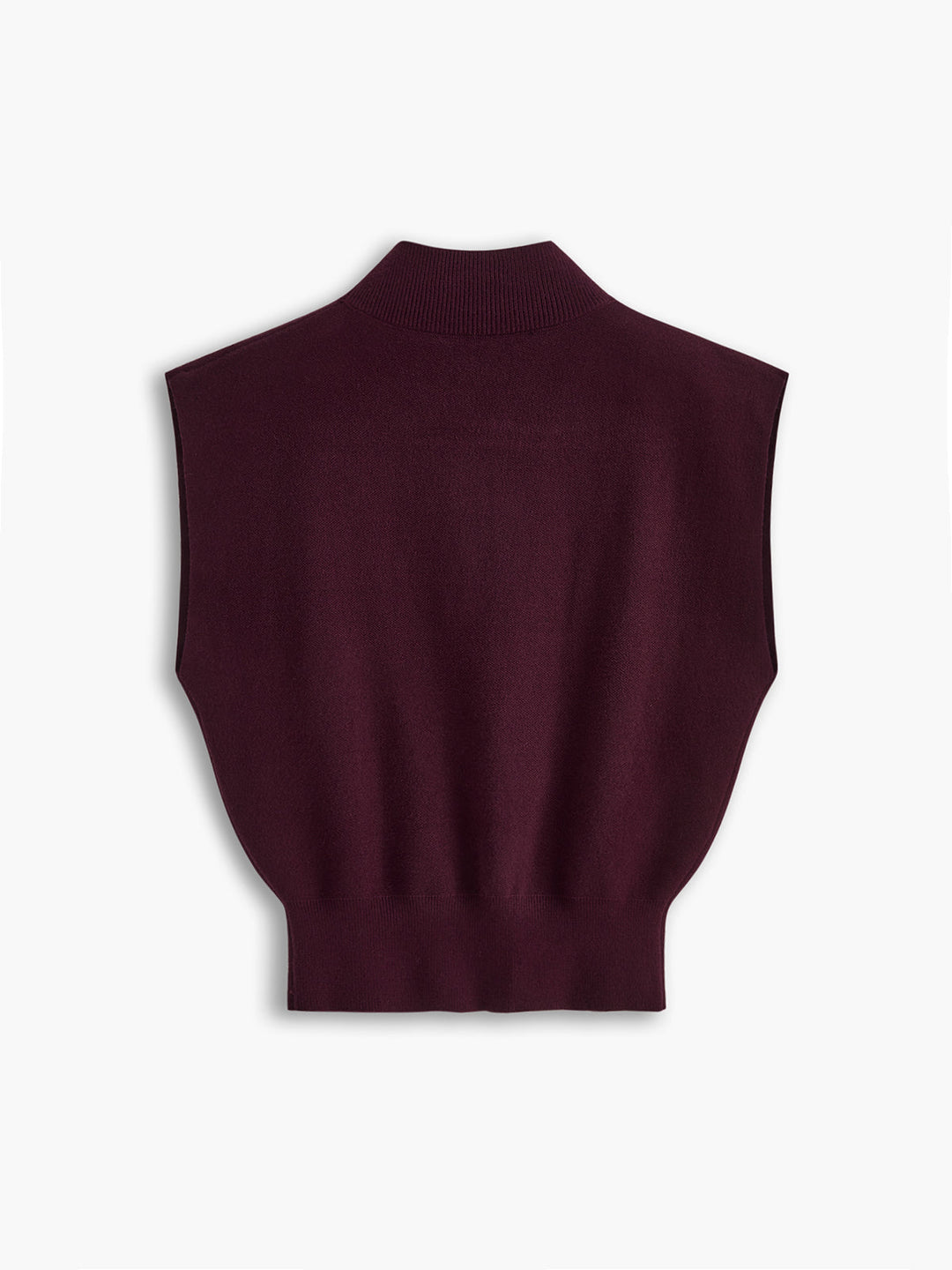 Noira | Dames Mock Neck Mouwloze Top Met Gevoerde Schouders