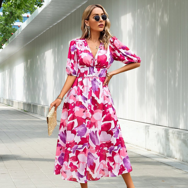 Suzy | Bloemen Midi Strandjurk