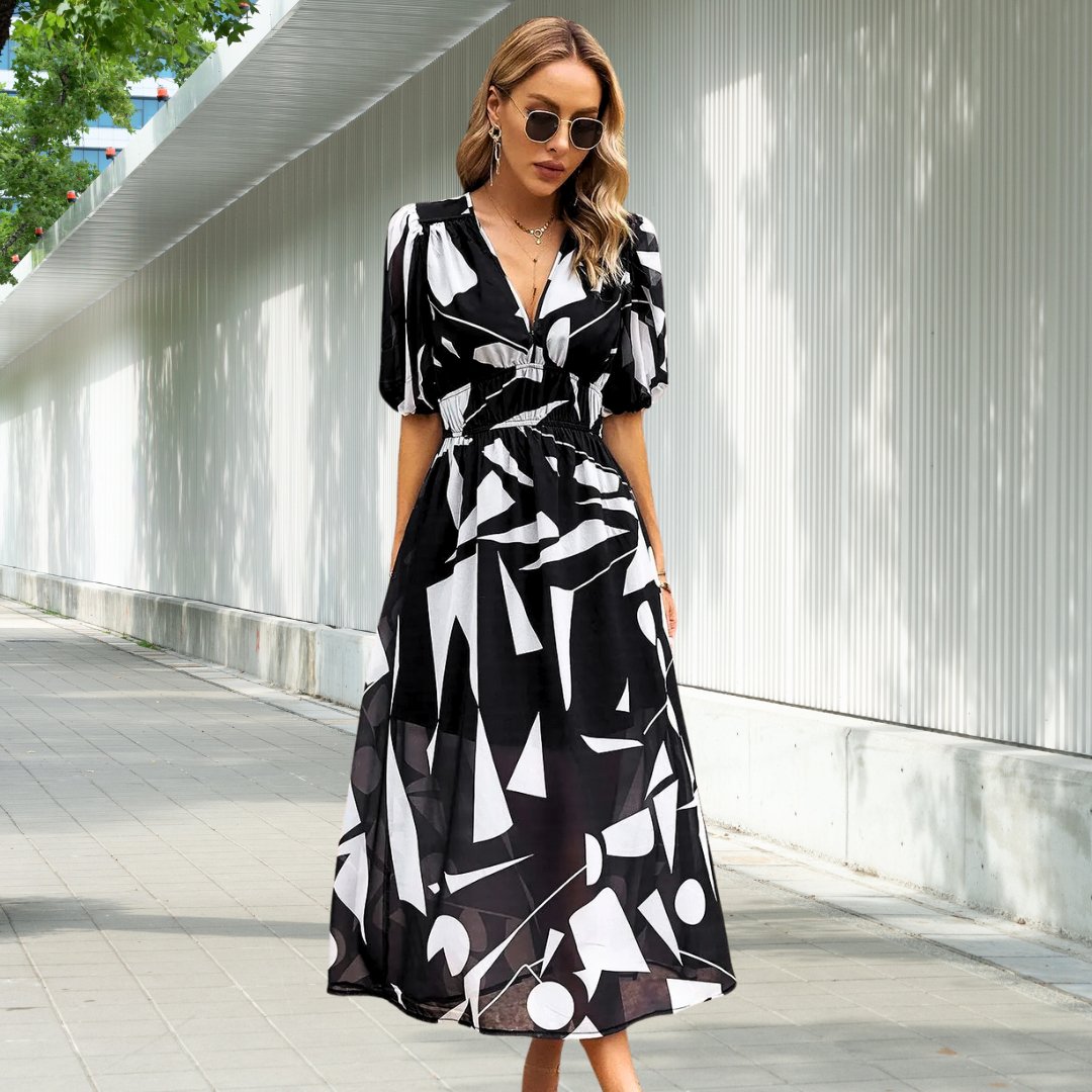 Suzy | Bloemen Midi Strandjurk