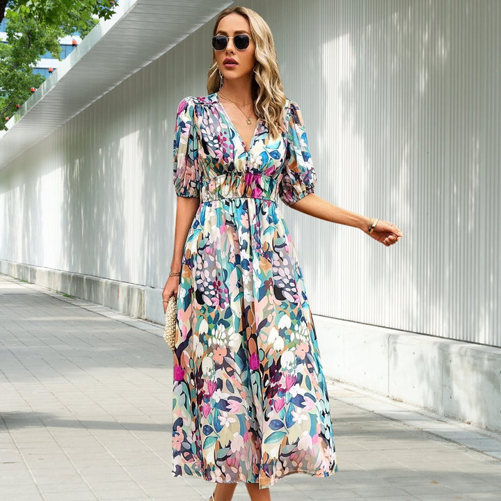 Suzy | Bloemen Midi Strandjurk