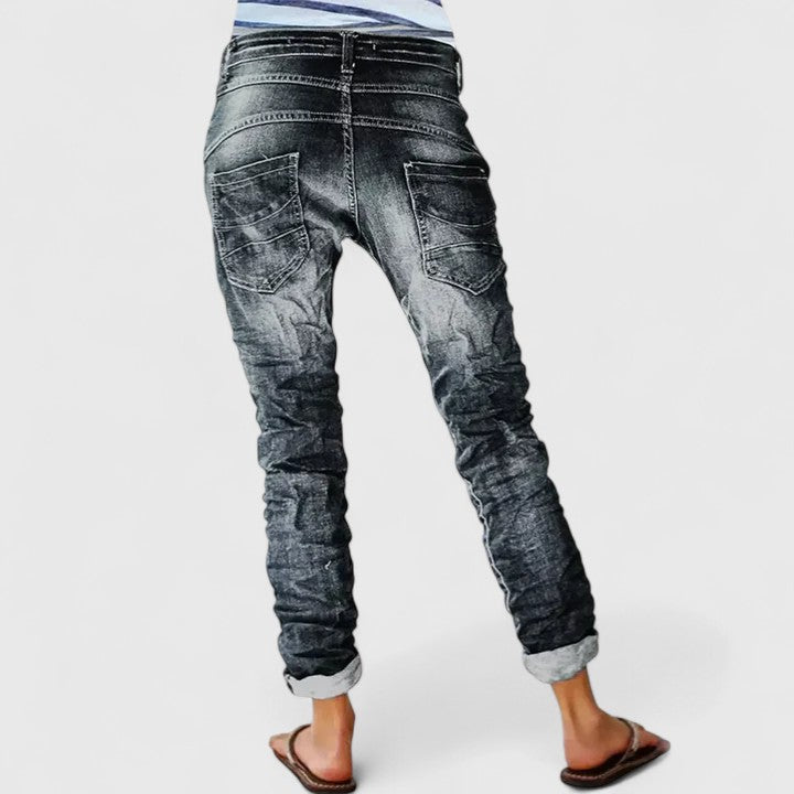 Marcella | Dames Versleten Wijde Jeans
