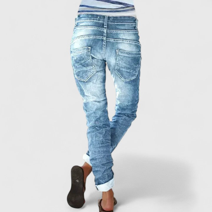 Marcella | Dames Versleten Wijde Jeans